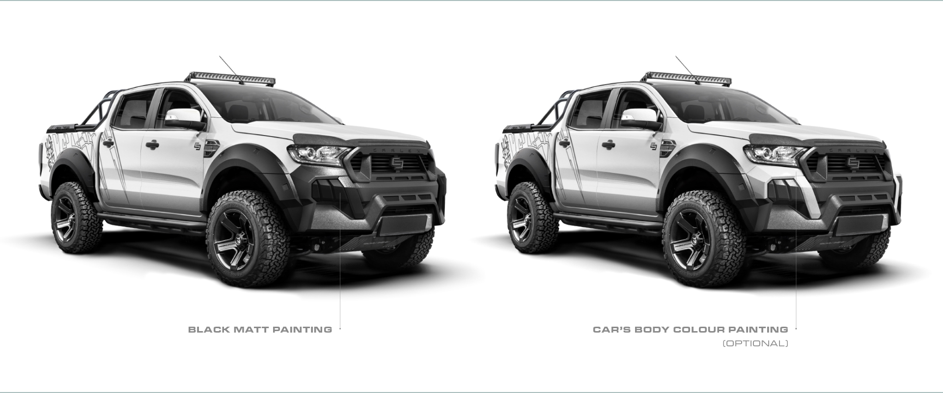 2022 Ford Ranger Widebody in Matte Black